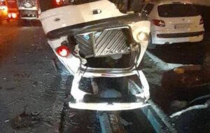 تصادف زنجیرهای در بزرگراه باقری به دنبال واژگونی پژو ۲۰۶ + تصاویر تصادف زنجیرهای در بزرگراه باقری به دنبال واژگونی پژو ۲۰۶ + تصاویر