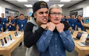 «جاستین بیبر» کارکنان اپل را به خفهکردن تهدید کرد «جاستین بیبر» کارکنان اپل را به خفهکردن تهدید کرد