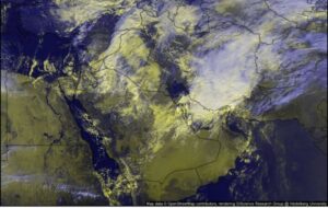 حرکت ابر های عظیم بارشی در جنوب ایران حرکت ابر های عظیم بارشی در جنوب ایران
