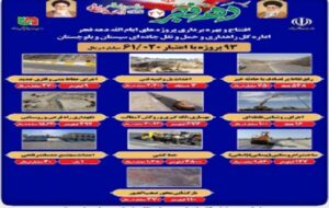 اطلاع نگاشت | افتتاح و بهرهبرداری پروژههای دهه فجر اداره کل راهداری و حمل و نقل جادهای سیستان و بلوچستان اطلاع نگاشت | افتتاح و بهرهبرداری پروژههای دهه فجر اداره کل راهداری و حمل و نقل جادهای سیستان و بلوچستان