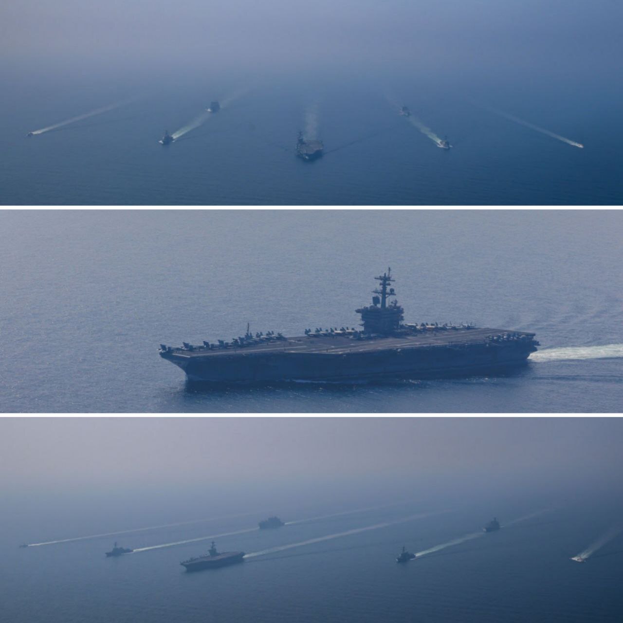 اولین تصاویر گروه ضربت ناو هواپیمابر آبراهام لینکلن اولین تصاویر گروه ضربت ناو هواپیمابر آبراهام لینکلن