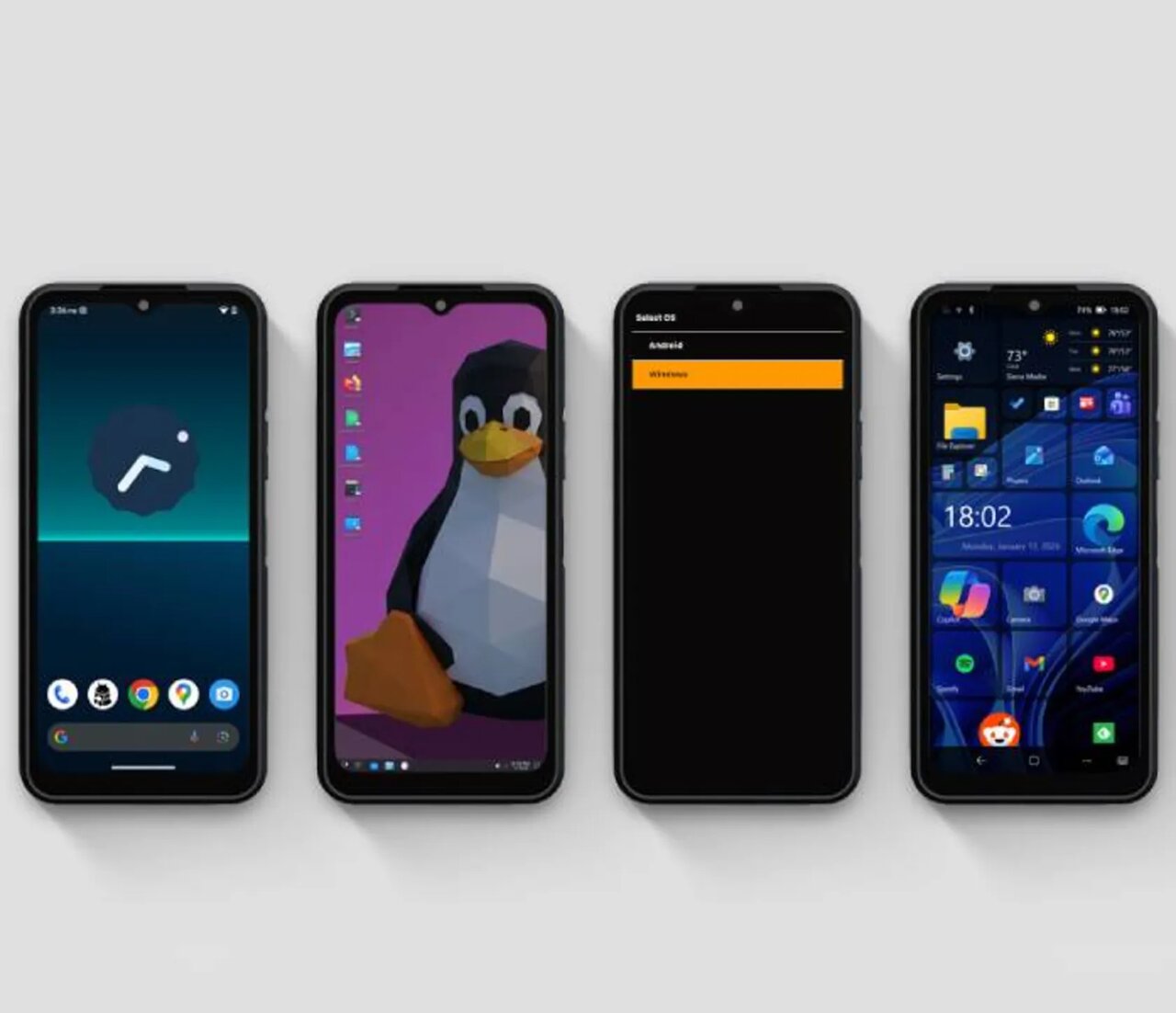 این گوشی بهطور همزمان اندروید و ویندوز ۱۱ را اجرا میکند این گوشی بهطور همزمان اندروید و ویندوز ۱۱ را اجرا میکند