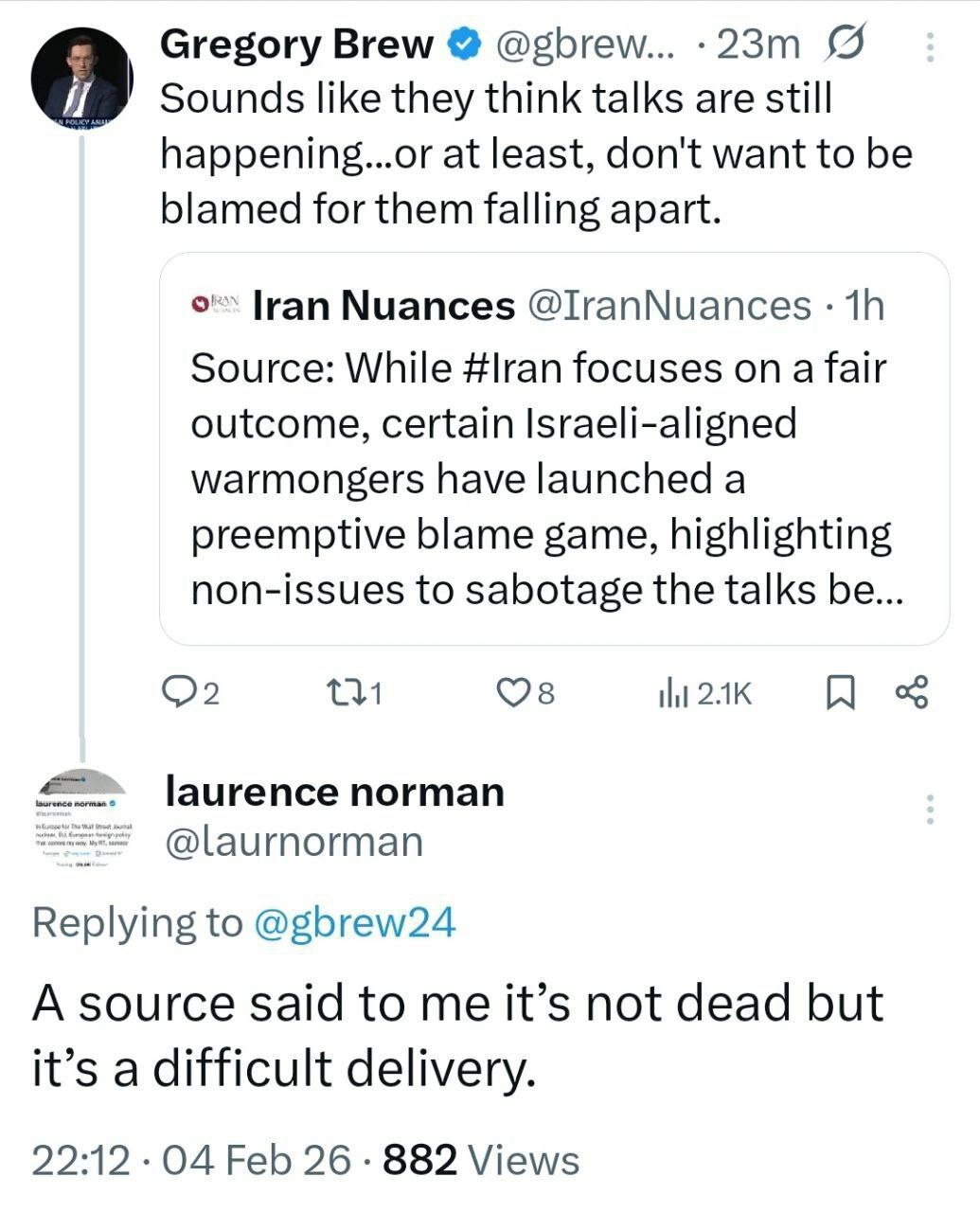 ادعای تازه وال استریت ژورنال درباره مذاکرات ایران و آمریکا/ هنوز تمام نشده! ادعای تازه وال استریت ژورنال درباره مذاکرات ایران و آمریکا/ هنوز تمام نشده!