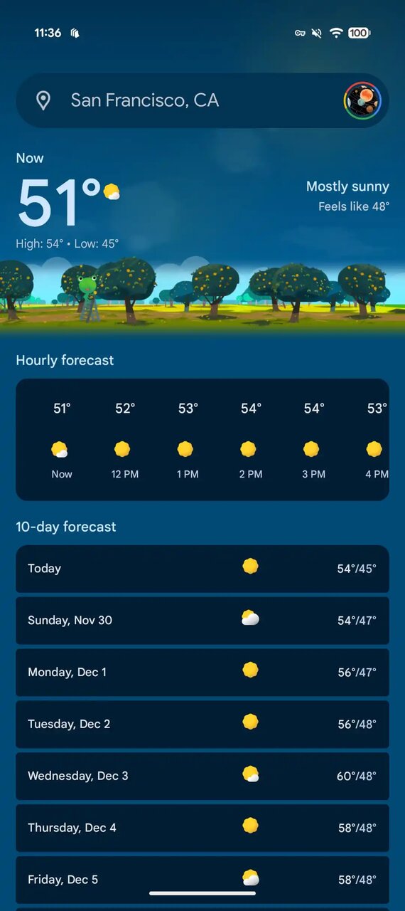 خداحافظی با اپ محبوب اندروید / گوگل «اپ هواشناسی» را حذف میکند