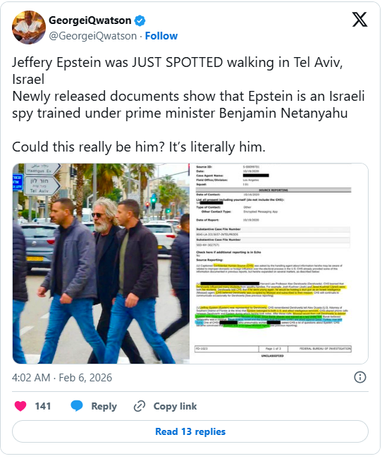 شوک بزرگ خبری به مردم جهان / جفری اپستین زنده است؟ شوک بزرگ خبری به مردم جهان / جفری اپستین زنده است؟
