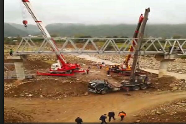 ویدئو | بهره برداری از عملیات احداث پل پرچور شهرستان عباس آباد به طول ۴۳ متر در مازندران مازندران
