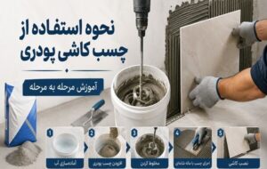 نحوه استفاده از چسب کاشی پودری، آموزش مرحله به مرحله نحوه استفاده از چسب کاشی پودری، آموزش مرحله به مرحله
